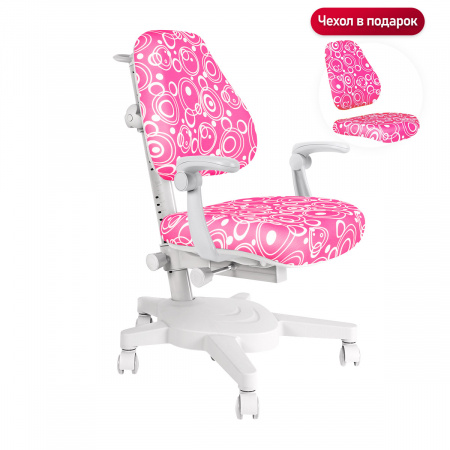 Детское кресло Anatomica Armata c подлокотниками розовое мыльные пузыри