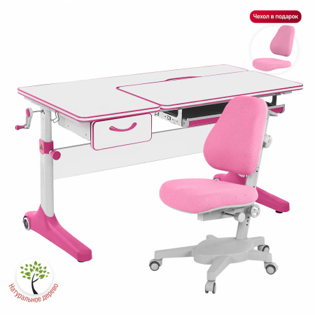 Комплект  парта Anatomica Uniqa Lite + кресло Anatomica Armata  розовый
