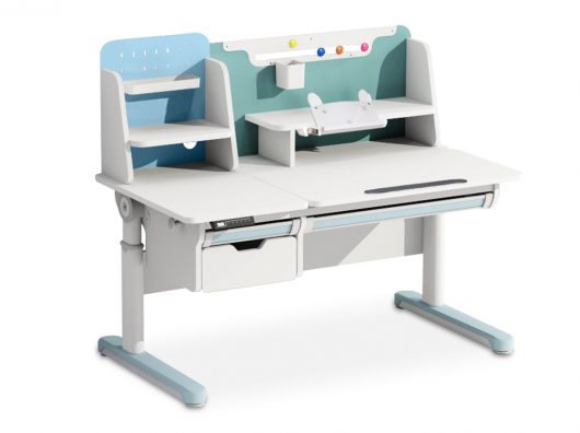 Детский стол Mealux Electro 730 +надстройка голубой 