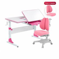 Комплект растущая парта Anatomica Study-100 + кресло Anatomica Armata Duo розовый