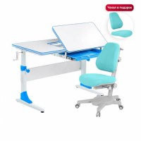 Комплект растущая парта Anatomica Study-100 + кресло Anatomica Armata голубой