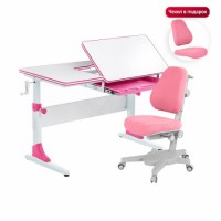 Комплект растущая парта Anatomica Study-100 + кресло Anatomica Armata розовый