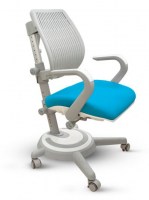 Детское ортопедическое кресло Mealux Ergoback - голубой однотонный