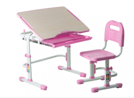 Комплект парта + стул трансформеры Vivo - розовый