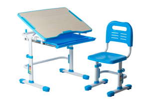 Комплект парта + стул трансформеры Vivo - голубой