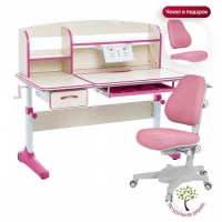 Комплект  парта Anatomica Uniqa  + кресло Anatomica Armata  клен/розовый