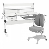 Комплект растущая парта Anatomica Study-120 Lux + кресло Anatomica Armata  Duos белый/серый