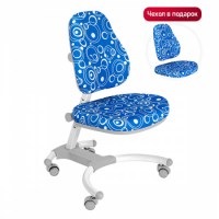 Детское кресло Anatomica Figra синие с мыльными пузырями 