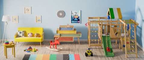  Детский игровой чердак для дома (без покрытия) 