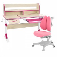 Комплект растущая парта Anatomica Study-120 Lux + кресло Anatomica Armata Duos  клен/розовый