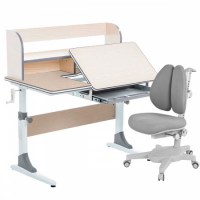 Комплект парта  Anatomica Study 100 + кресло Anatomica Armata  Duos клен/серый
