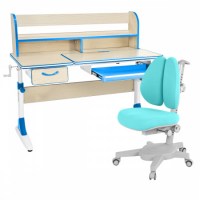 Комплект растущая парта Anatomica Study-120 Lux + кресло Anatomica Armata Duos клен/голубой