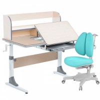 Комплект парта  Anatomica Study 100 + кресло Anatomica Armata  Duos  клен/серый/голубой