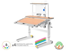 Детский стол Mealux ErgoWood - M Multicolor + полка BD P17