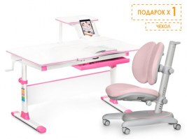 Комплект парта и кресло Mealux Evo-40 Lite +кресло Mealux Ortoback Duo розовый