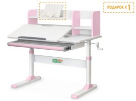 Детский стол Ergokids TH-330 белый/розовый
