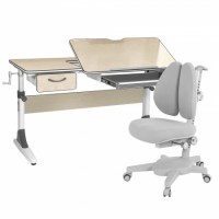 Комплект растущая парта Anatomica Study-120 + кресло Anatomica Armata Duos клен/серый/серый