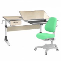 Комплект растущая парта Anatomica Study-120 + кресло Anatomica Armata  клен/зеленый