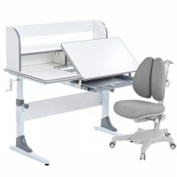 Комплект парта  Anatomica Study 100 + кресло Anatomica Armata  Duos белый/серый