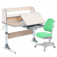 Комплект парта  Anatomica Study 100 + кресло Anatomica Armata клен/серый/зеленый