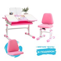Комплект парта и кресло RIFFORMA SET-07 LUX-розовый