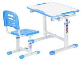 Комплект парта и стульчик Mealux EVO-07 - белый/голубой