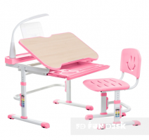 Детская парта-трансформер и регулируемый стул Bellissima - розовый