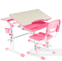 Детский стол-трансформер со стулом Fandesk Lavoro - розовый