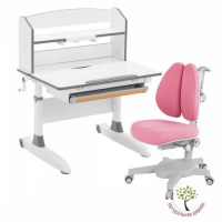 Комплект парта Anatomica SET-20 +кресло Armata Duos серый/кресло розовое 