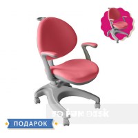 Детское эргономичное кресло FunDesk Cielo Grey c регулируемыми подлокотниками - розовый