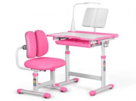 Комплект парта и стульчик Mealux BD-23 (с лампой) розовый