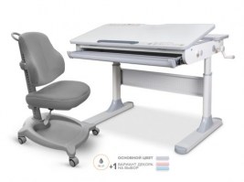 Комплект стол Mealux Edmonton Multicolor + кресло ErgoKids Y-402 - серый