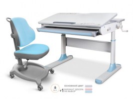 Комплект стол Mealux Edmonton Multicolor + кресло ErgoKids Y-402 - голубой