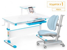 Комплект парта и кресло Mealux Evo-40 Lite +кресло Mealux Ortoback Duo голубой