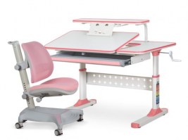Комплект парта Mealux ErgoKids TH-320 + кресло Mealux Vesta розовый  