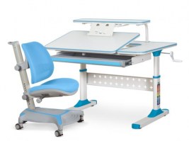 Комплект парта Mealux ErgoKids TH-320 + кресло Mealux Vesta голубой  