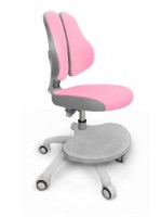 Детское кресло Y-409  розовый/серый