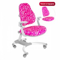 Детское кресло Anatomica Figra с подлокотниками розовое с мыльными пузырями