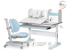 Комплект стол Mealux Vancouver Multicolor+ кресло Mealux Ortoback Duo голубой 