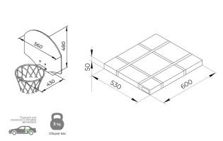 Щит баскетбольный РОМАНА (ROMANA) 