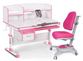 Комплект парта и кресло Mealux EVO-розовый/Onyx (Y-110) PN